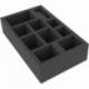 BBGR055BO 238 mm x 140 mm x 55 mm foam tray for board game boxes