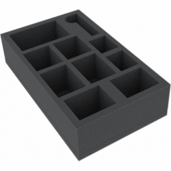 BBGR055BO 238 mm x 140 mm x 55 mm foam tray for board game boxes
