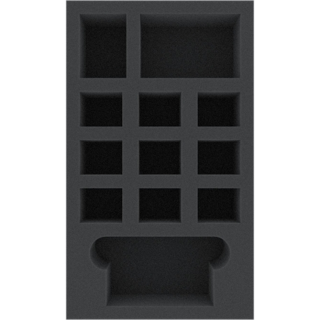 BBGS055BO 238 mm x 140 mm x 55 mm foam tray for board game boxes