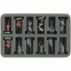 HSDT035BO 35 mm half-size Figure Foam Tray with 12 slots