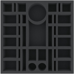 ABMESU050BO 300 mm x 300 mm x 50 mm foam tray for board games - 38 compartments