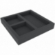 ABMESX045BO 300 mm x 300 mm x 45 mm foam tray for board games - 3 compartments