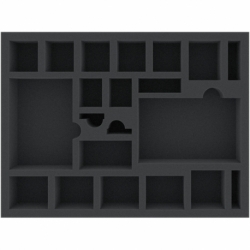 BJMEZM045BO 293 mm x 219 mm x 45 mm foam tray for board games with 21 compartments