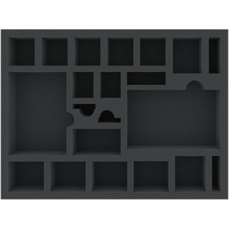 BJMEZM045BO 293 mm x 219 mm x 45 mm foam tray for board games with 21 compartments