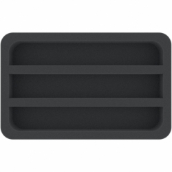 HSMELM040BO 40 mm Half-Size foam tray with 3 compartments