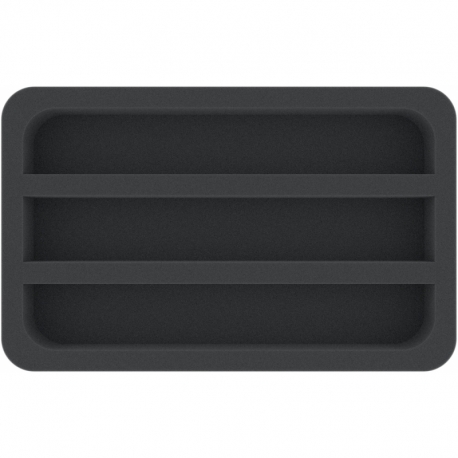 HSMELM040BO 40 mm Half-Size foam tray with 3 compartments