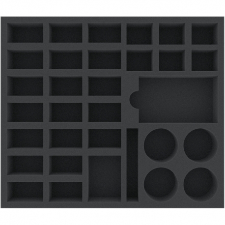 BGMENV045BO 350 mm x 300 mm x 45 mm foam tray for board games - 32 compartments