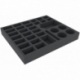 BGMENV045BO 350 mm x 300 mm x 45 mm foam tray for board games - 32 compartments