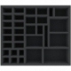 BGMENS070BO 350 mm x 300 mm x 70 mm foam tray for board games - 32 compartments
