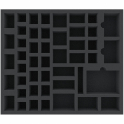 BGMENU055BO 350 mm x 300 mm x 55 mm foam tray for board games - 47 compartments