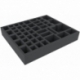 BGMENU055BO 350 mm x 300 mm x 55 mm foam tray for board games - 47 compartments
