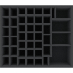 BGMENT085BO 350 mm x 300 mm x 85 mm foam tray for board games - 44 compartments