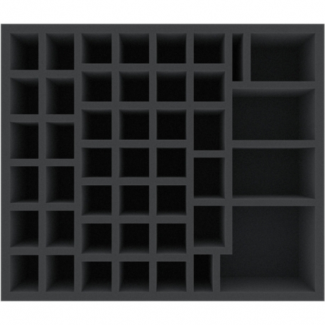 BGMENT085BO 350 mm x 300 mm x 85 mm foam tray for board games - 44 compartments