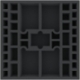 AGMEUY055BO 295 mm x 295 mm x 55 mm foam tray for board games - 39 compartments