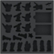 BXMEBF045BO 45 mm foam tray with 24 compartments for Rising Sun - Turtle- and Dragonfly-Clan