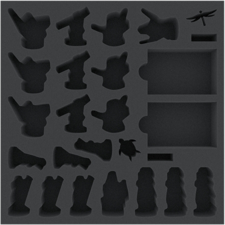 BXMEBF045BO 45 mm foam tray with 24 compartments for Rising Sun - Turtle- and Dragonfly-Clan