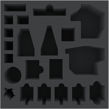 BXMEBJ080BO 80 mm foam tray with 20compartments for Rising Sun: Daimyo Box - Monsters