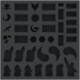 BXMEBK040BO 40 mm foam tray with 32 compartments for Rising Sun: Daimyo Box - Fox Clan