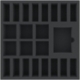 AGMEOB050BO 295 mm x 295 mm x 50 mm foam tray for board games - 23 compartments