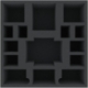 AGJF090BO 295 mm x 295 mm x 90 mm foam tray for board games - 15 compartments