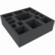 AGJF090BO 295 mm x 295 mm x 90 mm foam tray for board games - 15 compartments