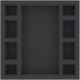AFMEQQ040BO 285 mm x 285 mm x 40 mm foam tray with 9 compartments for board game boxes