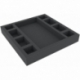 AFMEQQ040BO 285 mm x 285 mm x 40 mm foam tray with 9 compartments for board game boxes