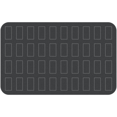 HSMELV025 25 mm Half-Size foam tray with 40 punch-outs