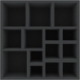 AFGJ090BO 285 mm x 285 mm x 90 mm foam tray for board game boxes