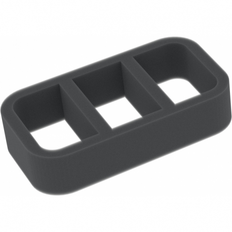 EKMEWL030 135 mm x 75 mm x 30 mm foam tray with 3 compartments