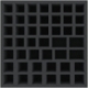 AFMEKR065BO 285 mm x 285 mm x 65 mm foam tray for board games - 45 compartments