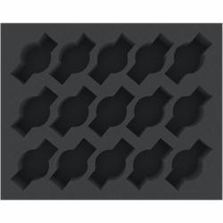 FSFR050BO 50 mm foam tray with 15 slots for Cavalry or Weapon Teams - full-size
