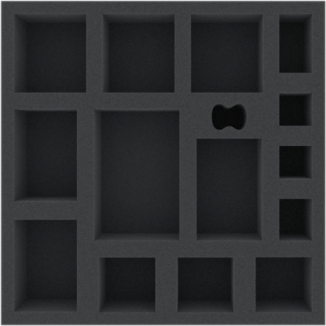 ASMECE050BO 247 mm x 247 mm x 50 mm foam tray for board game boxes