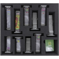 BZMEDC080BO Heavy Hitters foam tray - 11 compartments - buildings