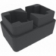 HSMECN100BO 100 mm half-size foam tray with 2 slots for very large miniatures