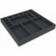 AWMEEA035BO 280 mm x 280 mm x 35 mm foam tray for board games - 17 compartments