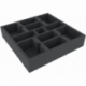 AFMEEX060BO 285 mm x 285 mm x 60 mm foam tray with 11 compartments for board game boxes