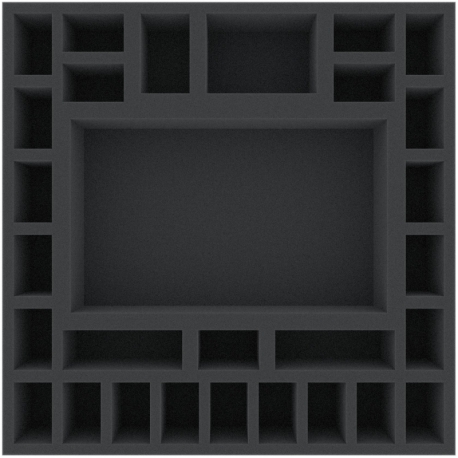 AGFC055BO 295 mm x 295 mm x 55 mm foam tray for board game boxes