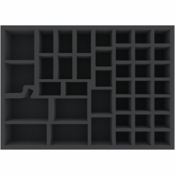 AYMFBV065BO 420 mm x 300 mm x 65 mm foam tray for board games with 40 compartments