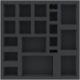 ASMECD040BO 247 mm x 247 mm x 40 mm foam tray for board game boxes