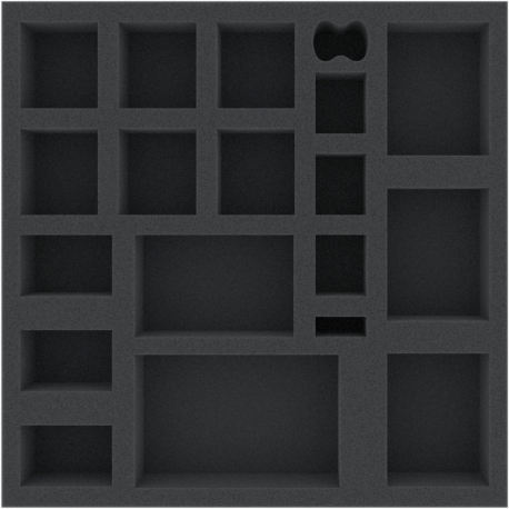 ASMECD040BO 247 mm x 247 mm x 40 mm foam tray for board game boxes