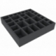 BHMFBG060BO 314 mm x 314 mm x 60 mm foam tray for board games with 30 compartments