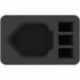 HSMERT120BO 120 mm Half-Size foam tray with 4 compartments