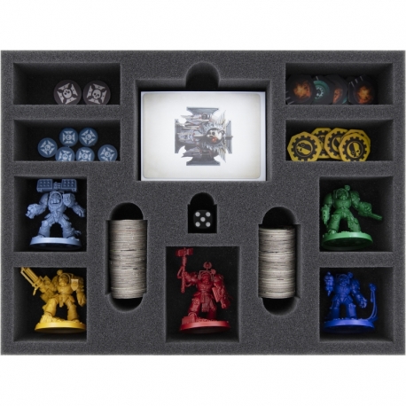 BJMEZD050BO 293 mm x 219 mm x 50 mm foam tray for board games with 13 compartments