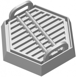 Feldherr hexagonal plastic base for board games / tabletops - 35 mm x 30 mm x 14 mm