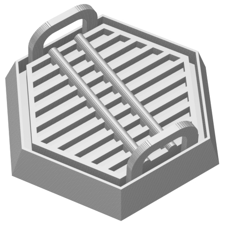Feldherr hexagonal plastic base for board games / tabletops - 35 mm x 30 mm x 14 mm