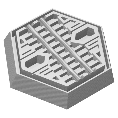 Feldherr hexagonal plastic base for board games / tabletops - 35 mm x 30 mm x 6 mm
