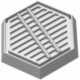 Feldherr hexagonal plastic base for board games / tabletop - 35 mm x 30 mm x 6 mm