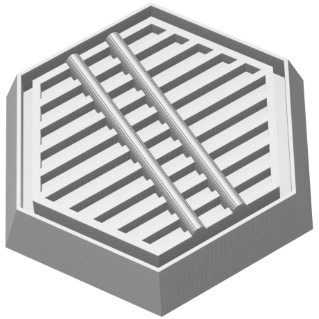 Feldherr hexagonal plastic base for board games / tabletop - 35 mm x 30 mm x 6 mm