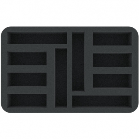 HSMFAE050BO 50 mm Half-Size foam tray with 10 compartments